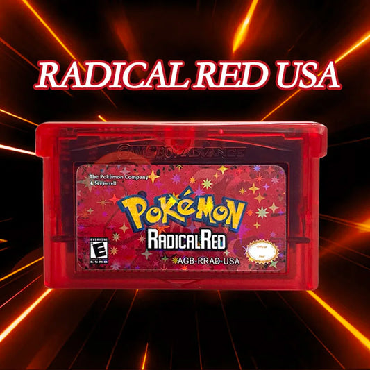 USA Version Pokemon Radical Red v4.1.gba RTC Flash cart Real Time Clock GBA Game Cartridge Rom Hack English