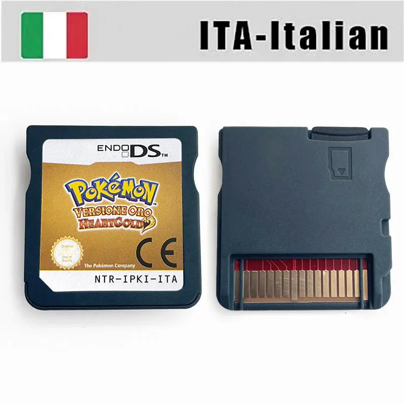 USA FRA ITA NOE ESP Pokemon HeartGold SoulSilver Black 1 2 White 1 2 Game Cartridge for DS NDS 3DS