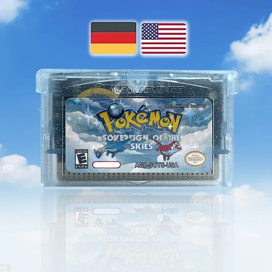 Pokemon Sovereign of the skies USA NOE Version RTC Flash cart GBA Nintendo Game Cartridge Rom Hack German English