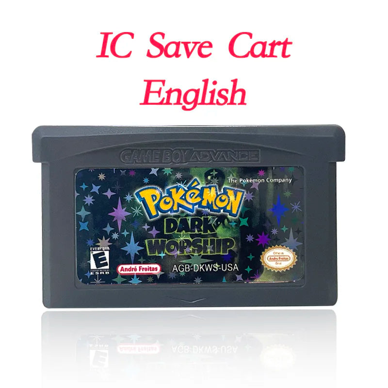 GBA Game USA Pokemon FLORA SKY liquid crystal shiny gold sigma gaia dark worship Cartridge Game Console Card Rom Hack English
