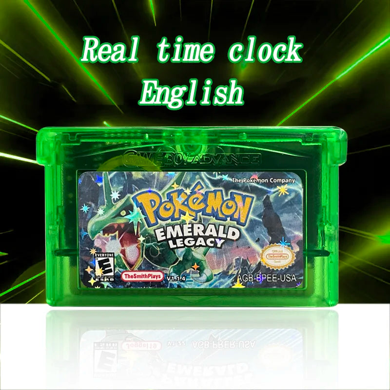 GBA Game USA pokemon blazing emerald CHRONICLES ELYSIUM Emerald Imperium Emerald Legacy Cartridge Card Rom Hack English