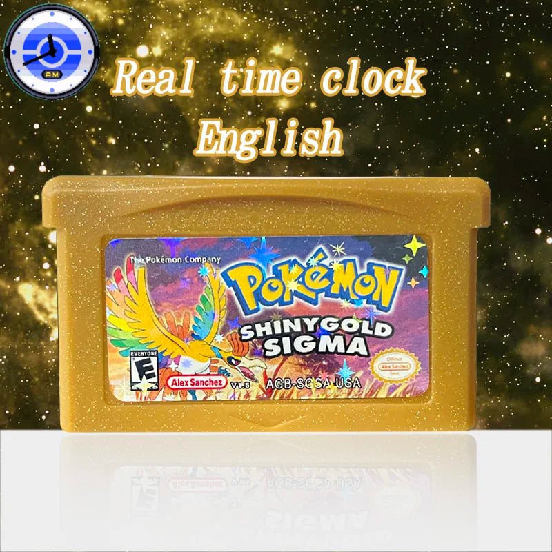 USA English RTC Flash Cart Pokemon Altered Emerald Odyssey GLAZED Flora Sky quetzal pisces Game Cartridge Card Rom Hack for Gba