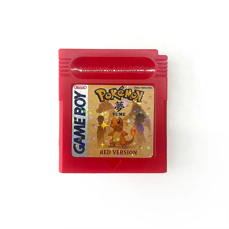 USA FRA English French Pokemon pure yume red blue green battery save cart Cartridge Video Game Console Card Rom Hack for gbc