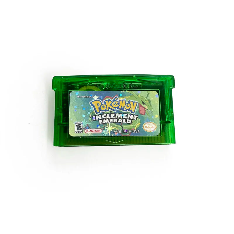 USA VERSION GBA Game Pokemon INCLEMENT EMERALD v1.5 RTC Flash cart Real Time Clock Cartridge Video Console Card Rom Hack English