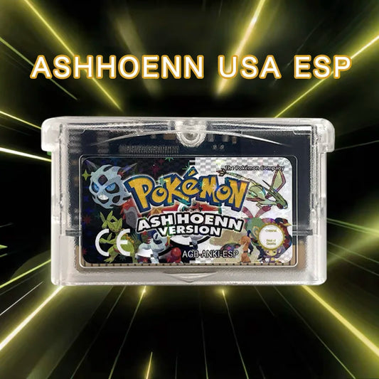 USA ESP Version Pokemon ash hoenn version 1 M Flash cart game Cartridge  Rom Hack Spanish English for GBA Game