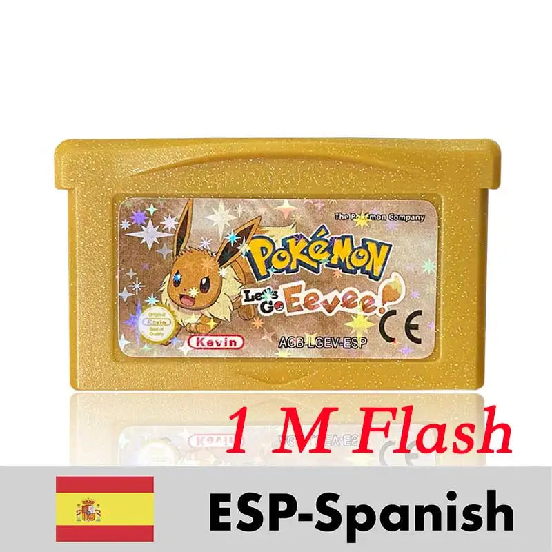 pokemon Let's Go Eevee pikachu (1 M Flash) Cartridge for GBA