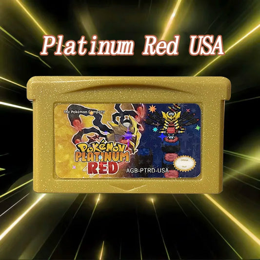 USA Version 1 M Flash cart Pokemon platinum red v 1.3 GBA Game Cartridge Rom Hack English Language