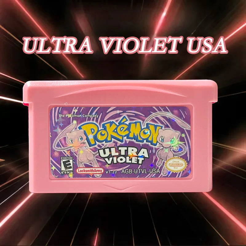 USA Version Pokemon ultra violet v 1.22 1 M Flash cart GBA Game Cartridge Rom Hack English
