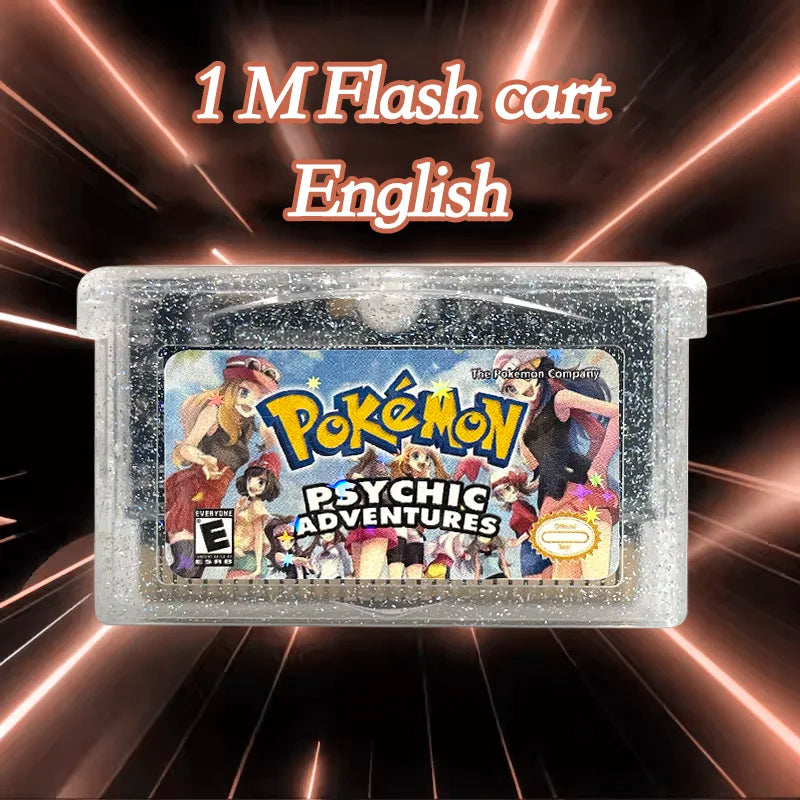 Pokemon psychic adventures USA 1 M Flash cart GBA Nintendo Game Cartridge Video Game Console Rom Hack English