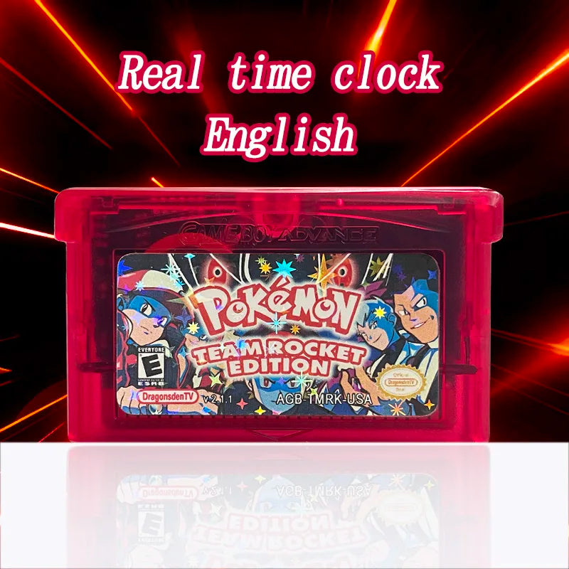 GBA Game USA ESP pokemon quetzal Odyssey radical red dark worship flora sky scorched Cartridge Card Rom Hack English Spanish