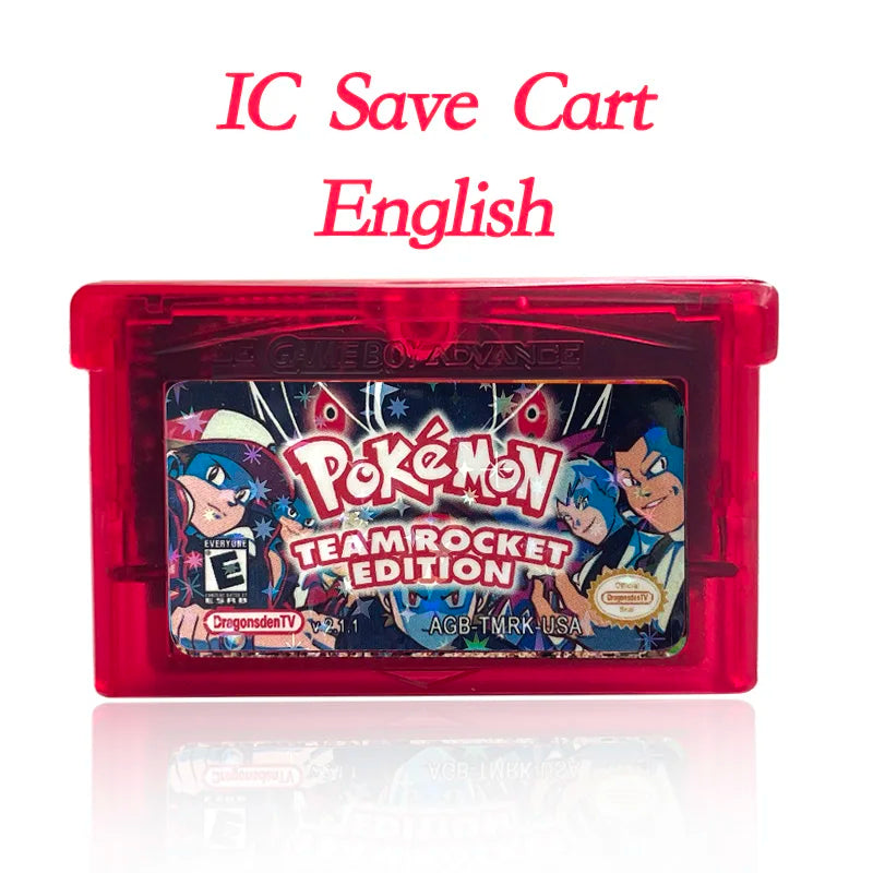 GBA Game USA Pokemon FLORA SKY liquid crystal shiny gold sigma gaia dark worship Cartridge Game Console Card Rom Hack English