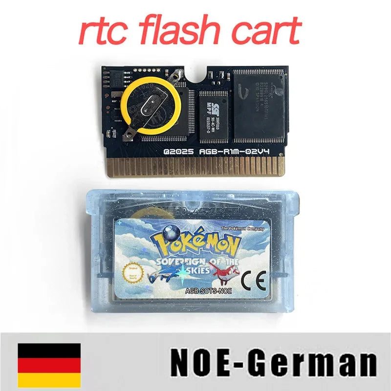 NOE German RTC cart 1M Flash Pokemon coltan violett zoisit sovereign of the skies nacht schwarz GBA GameCartridge Rom Hack