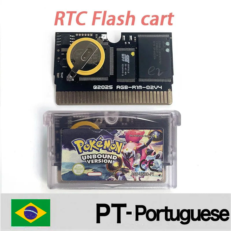 GBA Game USA ESP pokemon scorched silver radical red team rocket light platinum dark worship Cartridge Card Rom Hack ENGLISH