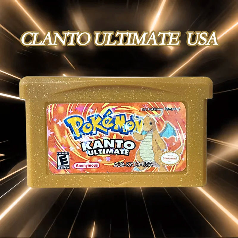 USA Version Pokemon CLANTO ULTIMATE V 2 GBA 1 M Flash cart  GBA  Game Cartridge Rom Hack English