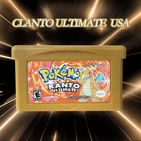 USA Version Pokemon CLANTO ULTIMATE V 2 GBA 1 M Flash cart GBA Game Cartridge Rom Hack English