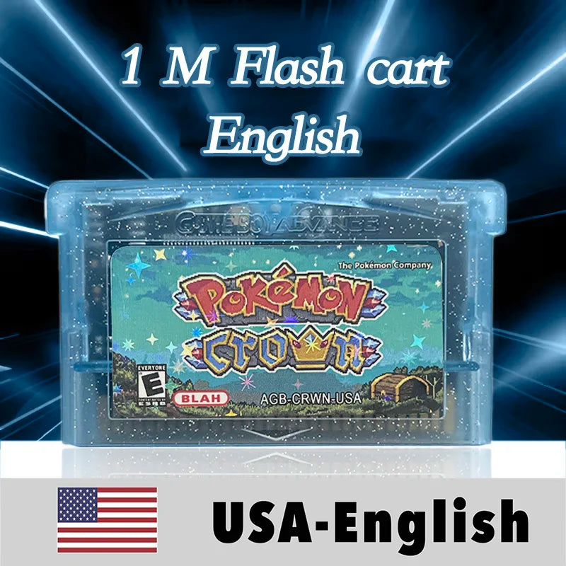 USA English  1 M Flash cart Pokemon moemon FIRERED GAIA MY ASS ash hoenn firered rocket CLOVER GBA Rom Hack Game Cartridge