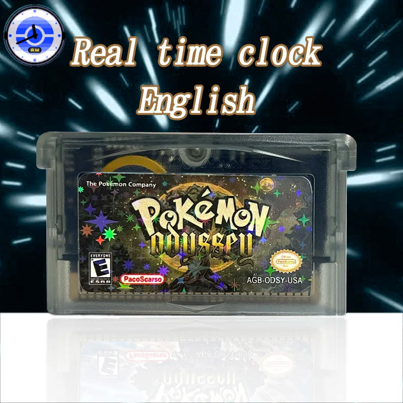 USA Version Pokemon Odyssey RTC Flash cart Real Time Clock box trey GBA Game Cartridge Video Game Console Rom Hack English