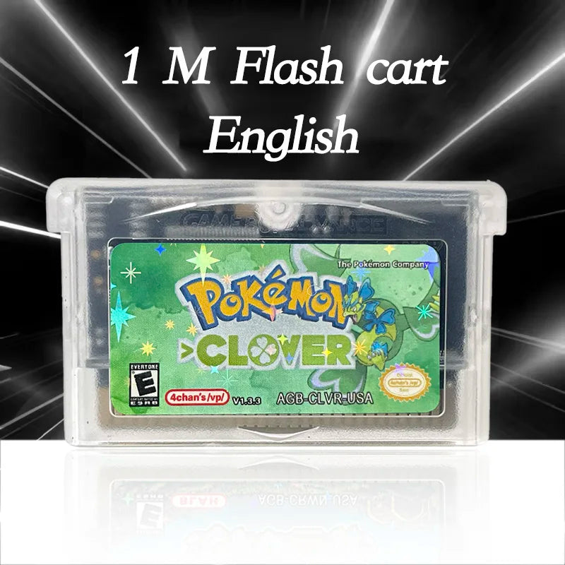 USA Version Pokemon CLOVER v1.3.3.gba 1 M Flash cart  GBA  Game Cartridge Rom Hack English