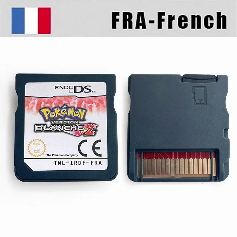USA FRA ITA NOE ESP Pokemon HeartGold SoulSilver Black 1 2 White 1 2 Game Cartridge for DS NDS 3DS
