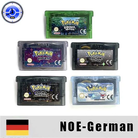 NOE German RTC cart 1M Flash Pokemon coltan violett zoisit sovereign of the skies nacht schwarz GBA GameCartridge Rom Hack