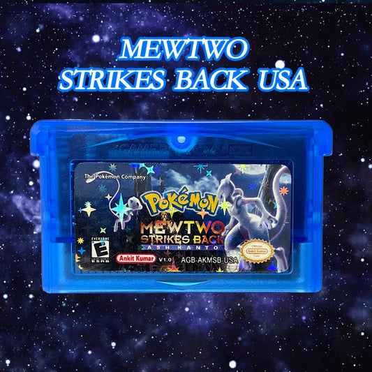Pokemon MEWTWO STRIKES BACK ASH KANTO RomHack GBA  Game Cartridge