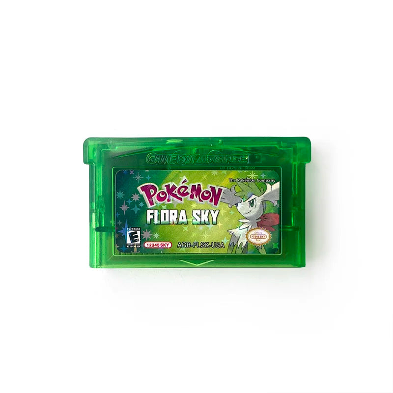 GBA Game USA Pokemon FLORA SKY liquid crystal shiny gold sigma gaia dark worship Cartridge Game Console Card Rom Hack English