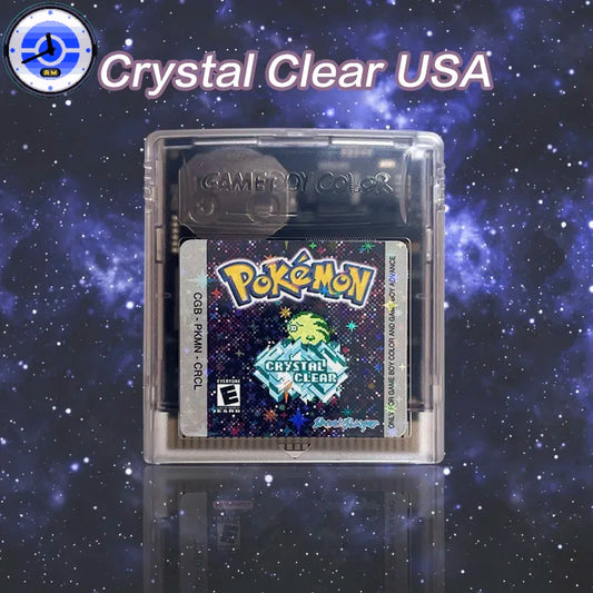 GBC Game USA Pokemon crystal clear v2.5.10 RTC Flash cart Real Time Clock Game Cartridge Rom Hack English