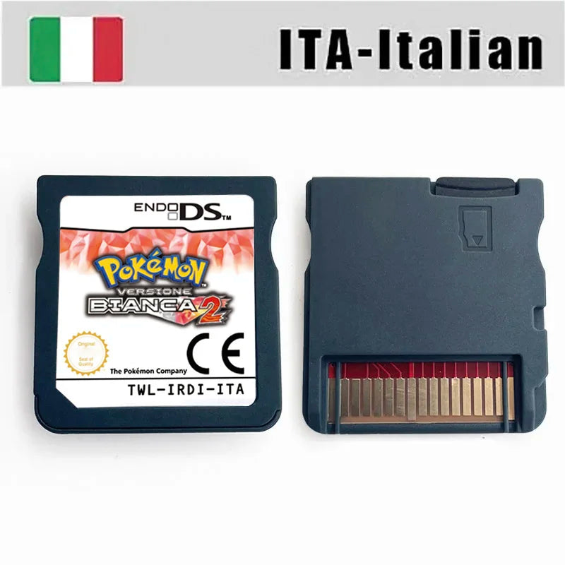 USA FRA ITA NOE ESP Pokemon HeartGold SoulSilver Black 1 2 White 1 2 Game Cartridge for DS NDS 3DS