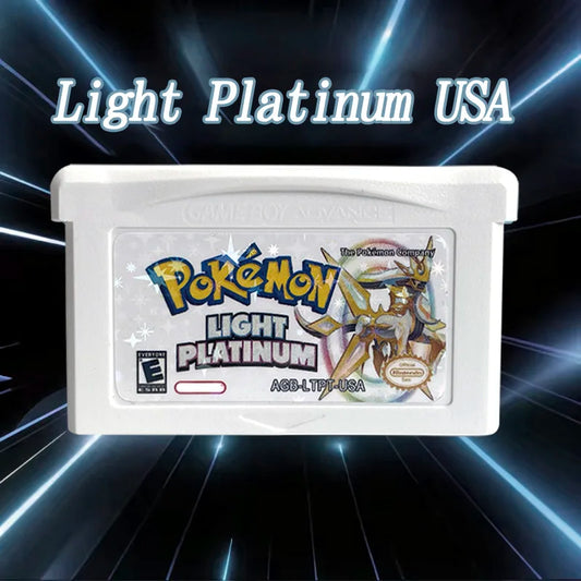 Pokemon light platinum USA RTC Flash cart GBA Nintendo Game Cartridge Video Console Card Rom Hack English
