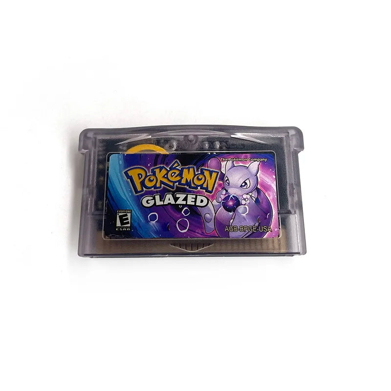 GBA Game Pokemon Glazed v8.6.3.gba ESP USA PT Version RTC Flash cart Cartridge Rom Hack English Spanish Portuguese
