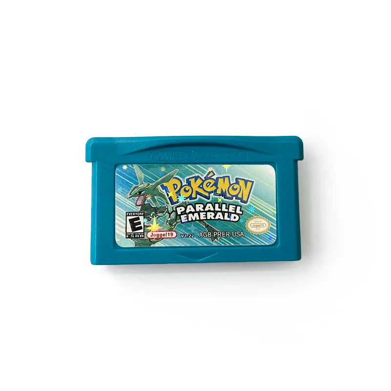 USA VERSION GBA Game Pokemon PARALLEL EMERALD V1.22 RTC Flash cart Real Time Clock GAME Cartridge Rom Hack English