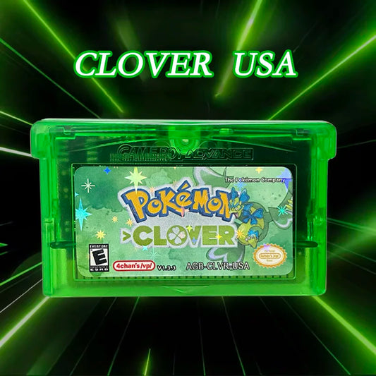 USA Version Pokemon CLOVER v1.3.3.gba 1 M Flash cart GBA Game Cartridge Rom Hack English