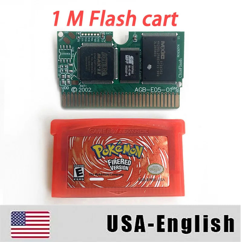 pokemon firered version cartridge with box manual for gba game boy advance