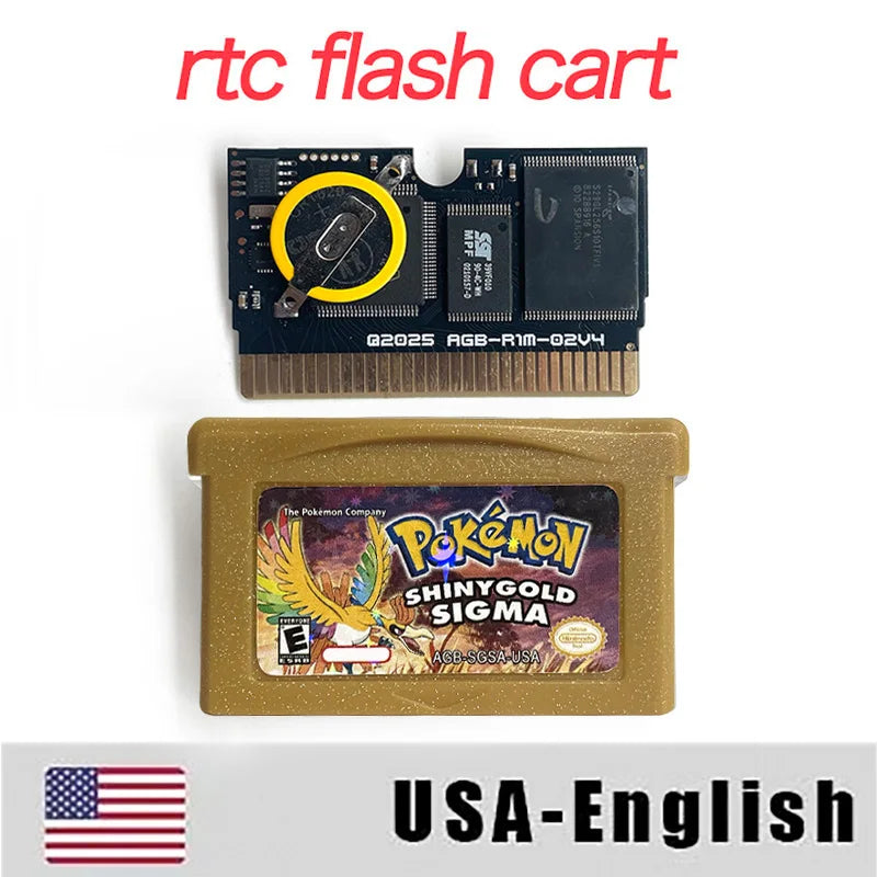 GBA Game USA ESP pokemon scorched silver radical red team rocket light platinum dark worship Cartridge Card Rom Hack ENGLISH