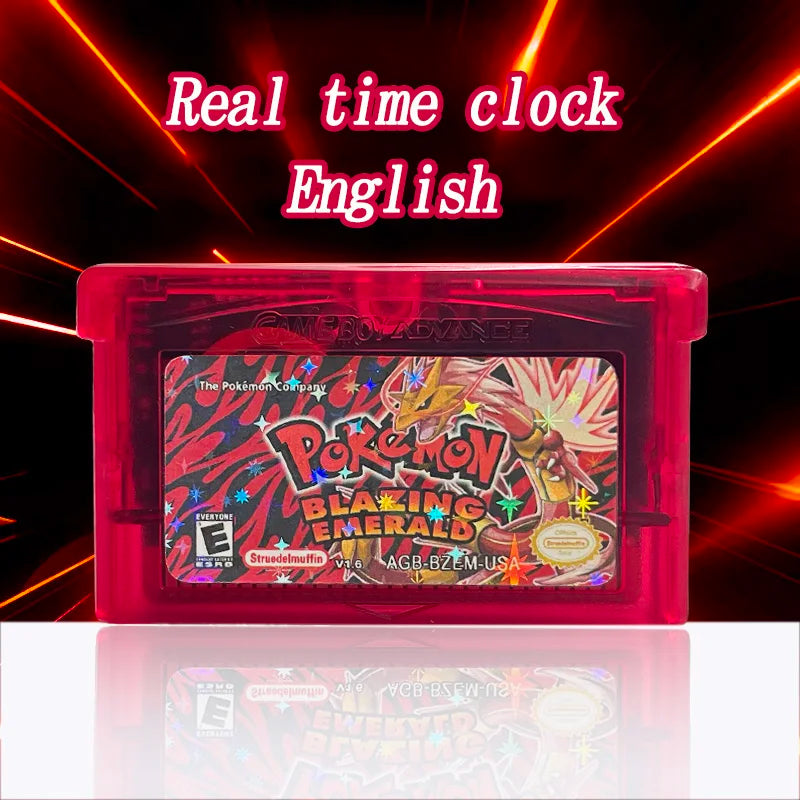 GBA Game USA pokemon blazing emerald CHRONICLES ELYSIUM Emerald Imperium Emerald Legacy Cartridge Card Rom Hack English