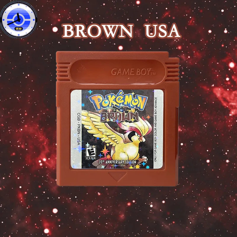 GBC Game USA Pokémon Brown 20th Anniversary Edition v6.0.1 NO RTC Flash cart game Cartridge Rom Hack English