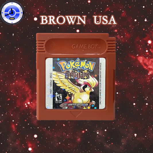 GBC Game USA Pokémon Brown 20th Anniversary Edition v6.0.1 NO RTC Flash cart game Cartridge Rom Hack English