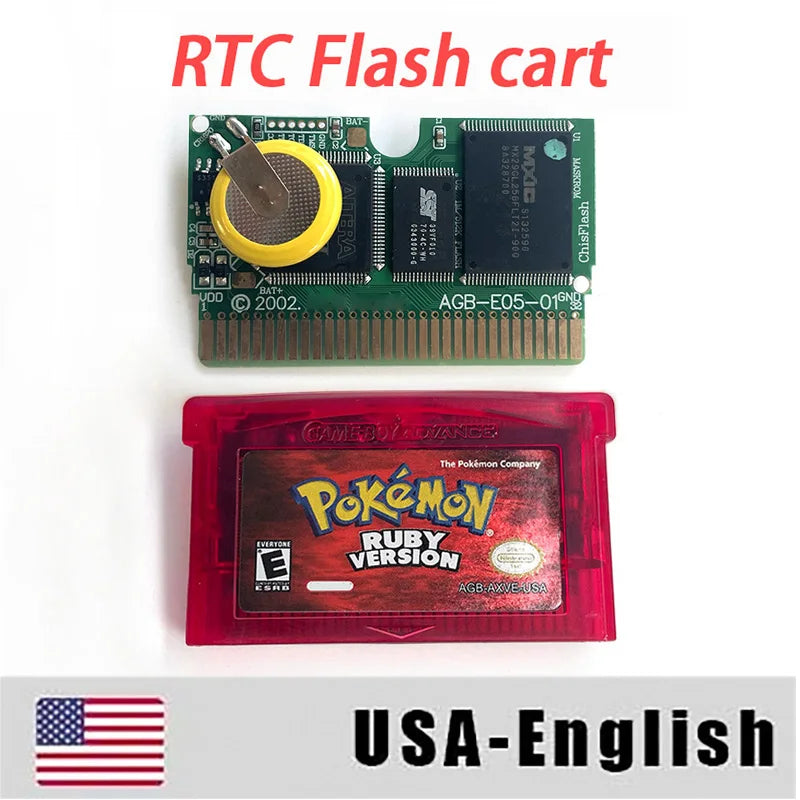 pokemon ruby version cartridge with tray box manual for gba game boy advance