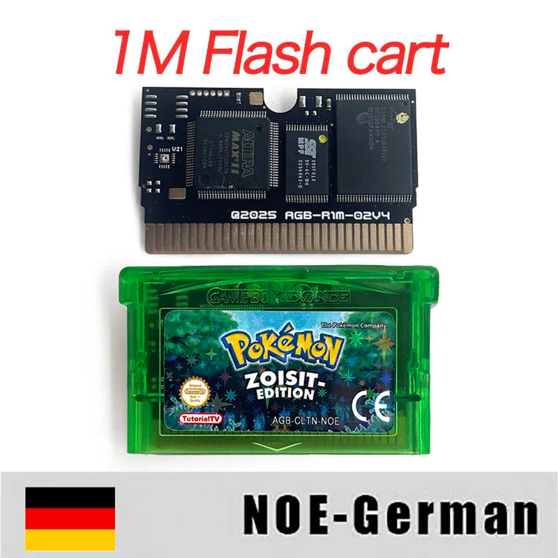 NOE German RTC cart 1M Flash Pokemon coltan violett zoisit sovereign of the skies nacht schwarz GBA GameCartridge Rom Hack