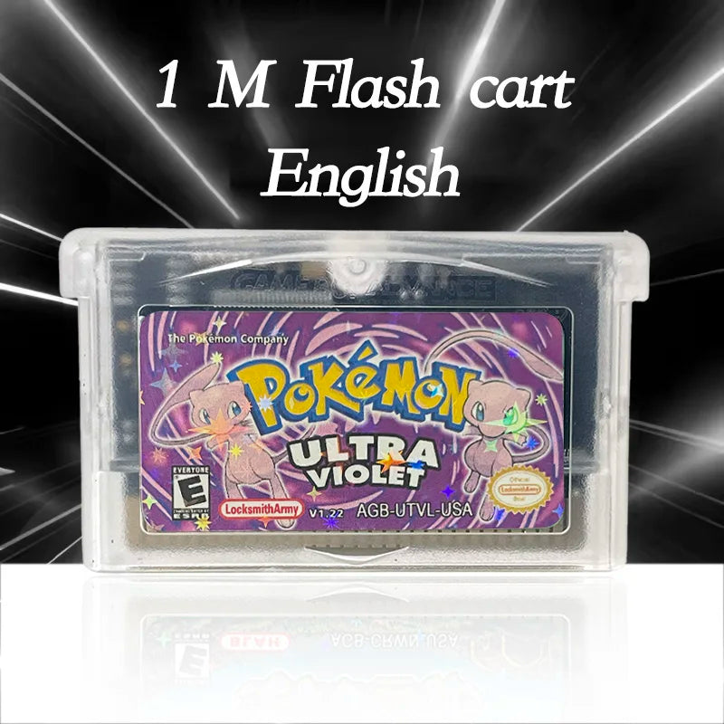 USA Version Pokemon ultra violet v 1.22 1 M Flash cart GBA Game Cartridge Rom Hack English