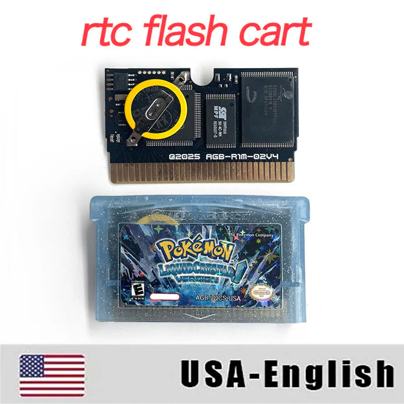 GBA Game USA ESP pokemon scorched silver radical red team rocket light platinum dark worship Cartridge Card Rom Hack ENGLISH