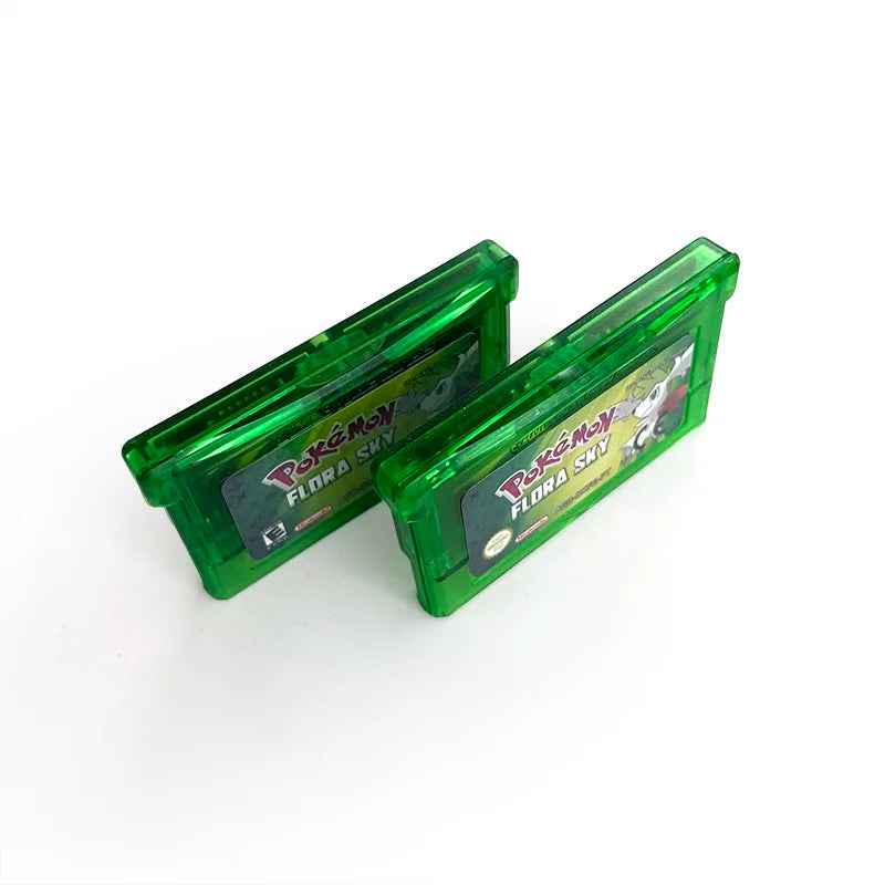 Pokemon flora sky GBA USA PT Version RTC Flash cart Game Nintendo Cartridge Video Console Card Rom Hack Portuguese English