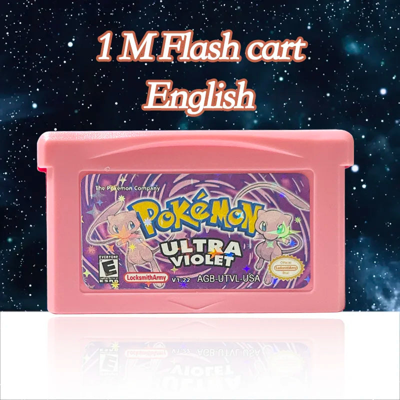 USA Version Pokemon ultra violet v 1.22 1 M Flash cart GBA Game Cartridge Rom Hack English