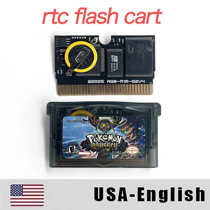 GBA Game USA ESP pokemon scorched silver radical red team rocket light platinum dark worship Cartridge Card Rom Hack ENGLISH