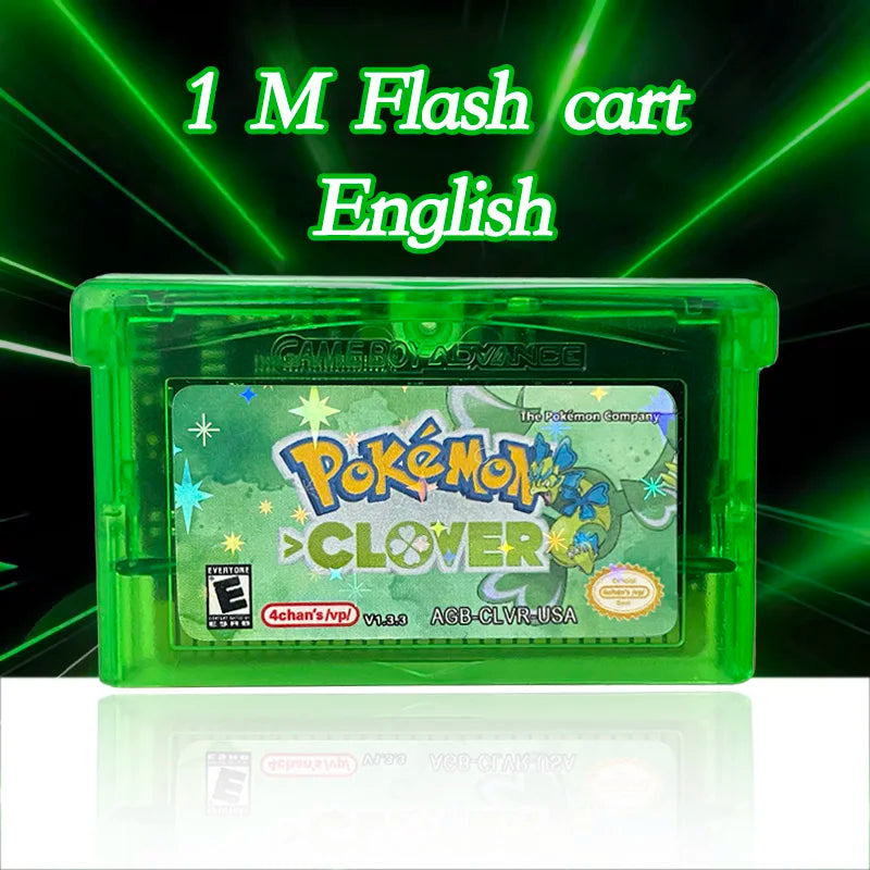 USA Version Pokemon CLOVER v1.3.3.gba 1 M Flash cart  GBA  Game Cartridge Rom Hack English