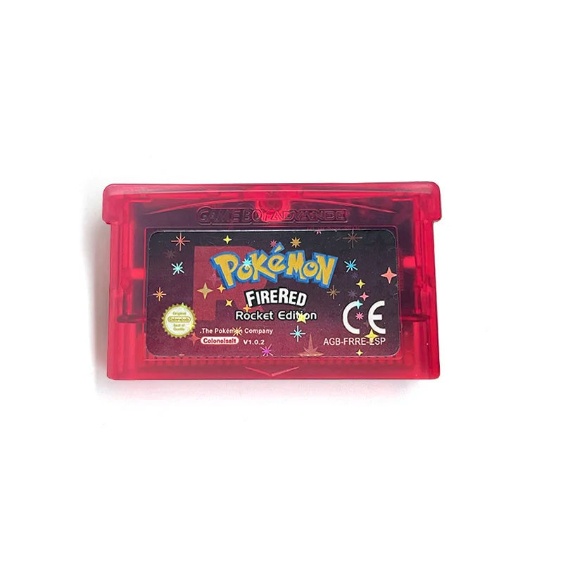 ESP Spanish 1 M Flash cart Pokemon Flora sky GAIA ash hoenn FIRERED Rocket Edition Cartridge Video Game Card Rom Hack