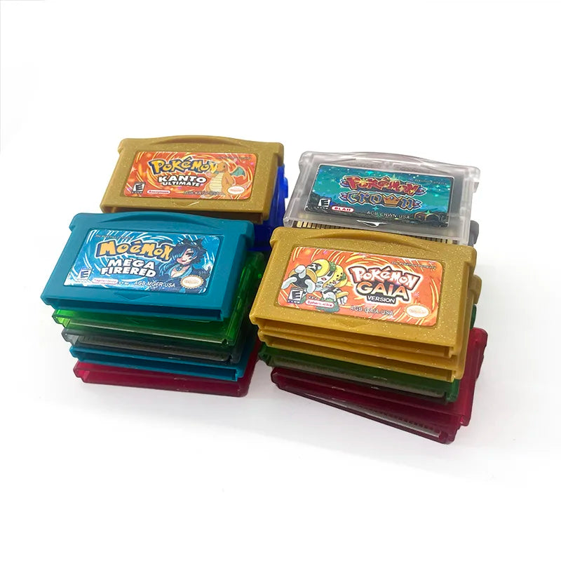 USA English  1 M Flash cart Pokemon moemon FIRERED GAIA MY ASS ash hoenn firered rocket CLOVER GBA Rom Hack Game Cartridge