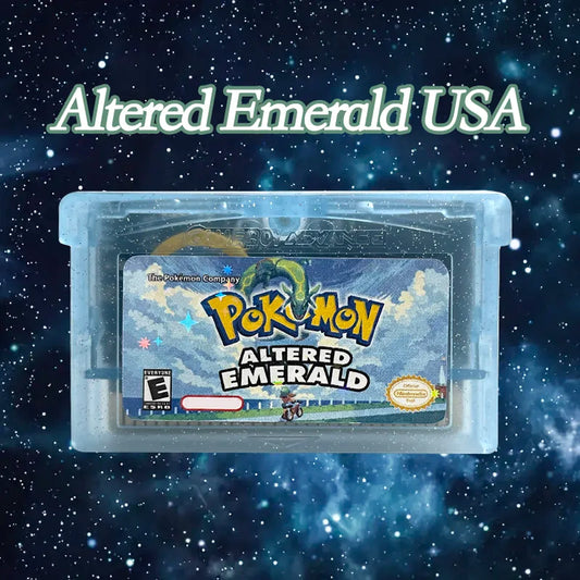Pokemon altered emerald USA RTC Flash cart GBA Nintendo Game Cartridge Video Console Card Rom Hack English