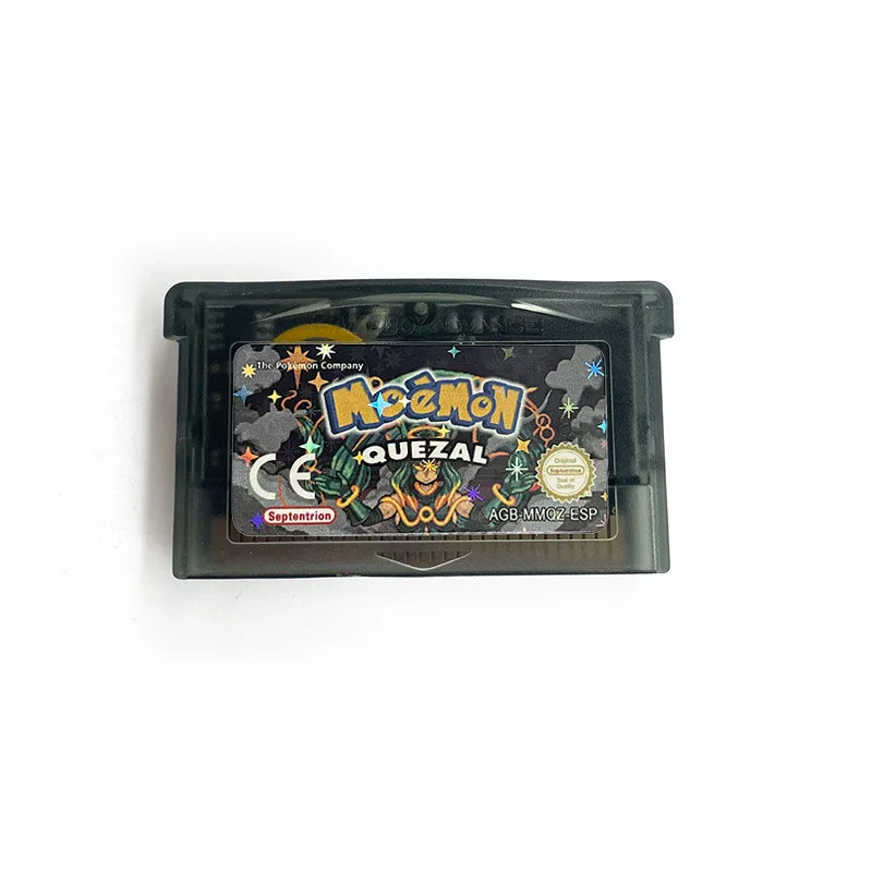 ESP Spanish RTC Flash cart pokemon QUEZAL team rocket glazed quetzal dark worship unbound Cartridge Card Rom Hack for gba