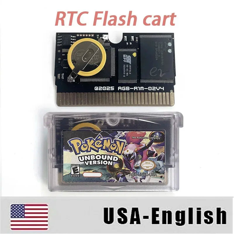 GBA Game USA ESP pokemon scorched silver radical red team rocket light platinum dark worship Cartridge Card Rom Hack ENGLISH